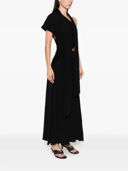Rochie Christopher Esber din jerseu de costum negru