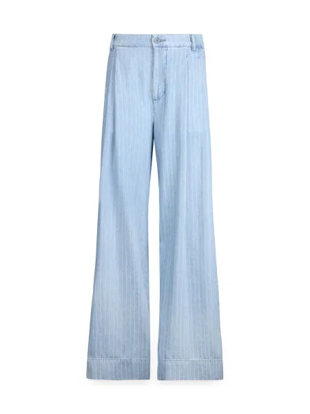 Liu Jo Pantaloni albastru deschis alb