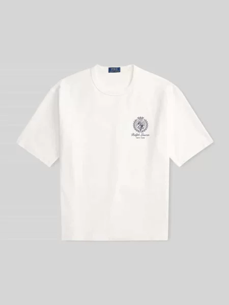 Polo Ralph Lauren Koszulki Mężczyzna L Koszulka z logo o swobodnym kroju biały