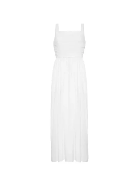 Rochie midi Adam Lippes cu volane alb