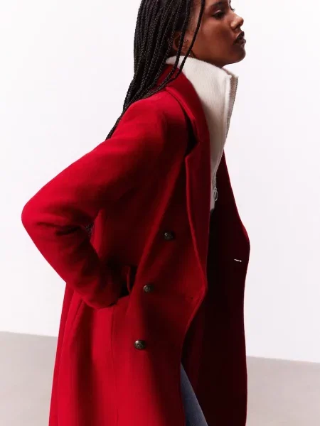 Answear.LAB płaszcz wełniany czerwony