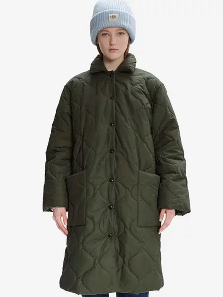 A.P.C. geacă Manteau Sarah femei de tranzitie verde