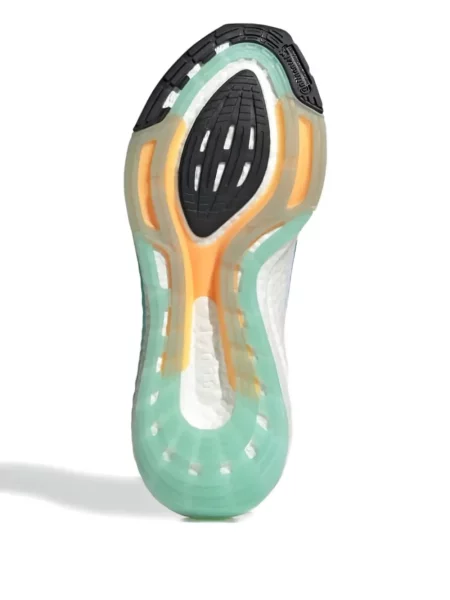 Top Adidas alergare cu decolteu în V alb