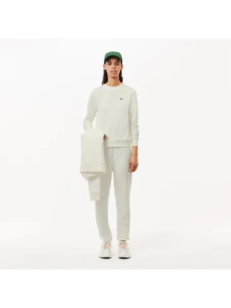 Lacoste Bluza Z Okrągłym Dekoltem Regular Fit biała
