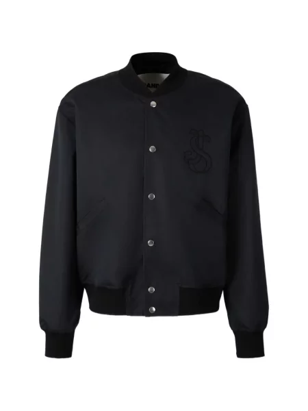 Geacă bomber Jil Sander cu broderie negru