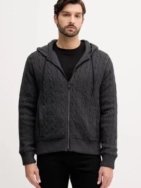 BOSS Orange pulover de tranziție gri