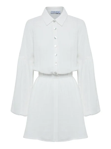 St MRLO Rochie tip bluză TOPEKA' alb