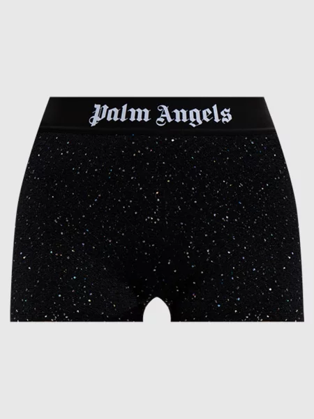 Шорти кльош Soiree в паєтки Palm Angels чорні