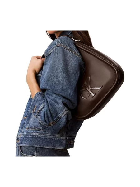 Calvin Klein Geantă de umăr BOLD închis maro