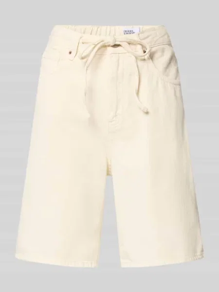 Bermudy o kroju regular fit z mieszanki bawełny i lyocellu model VILLA' Vero Moda beżowe