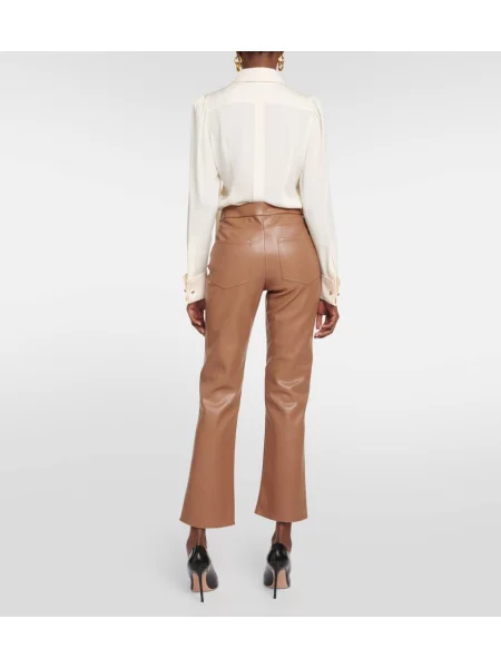 Pantaloni 's Max Mara din piele maro