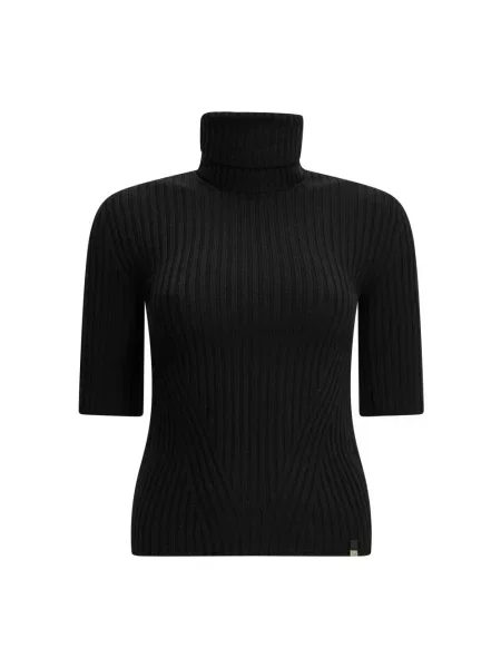 Sweter z golfem Herno wełniany do golfa czarny