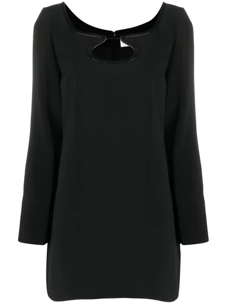 Rochie mini Courreges scurtă de costum negru