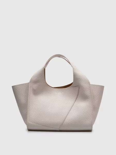 Кожаная сумка Gianni Chiarini бежевая