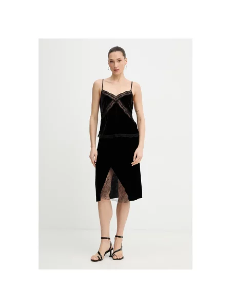 Lniana spódnica Zadig & Voltaire czarna