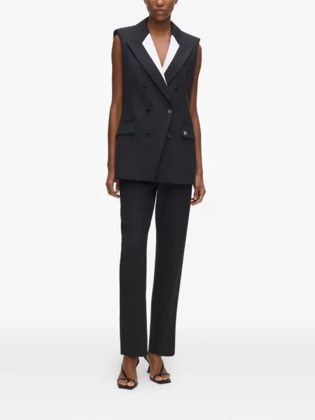 Pantaloni Karl Lagerfeld cu autograf negru