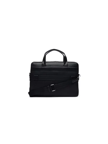 Torba za prenosnik Tommy Hilfiger Th Business Leather Computer Bag črna