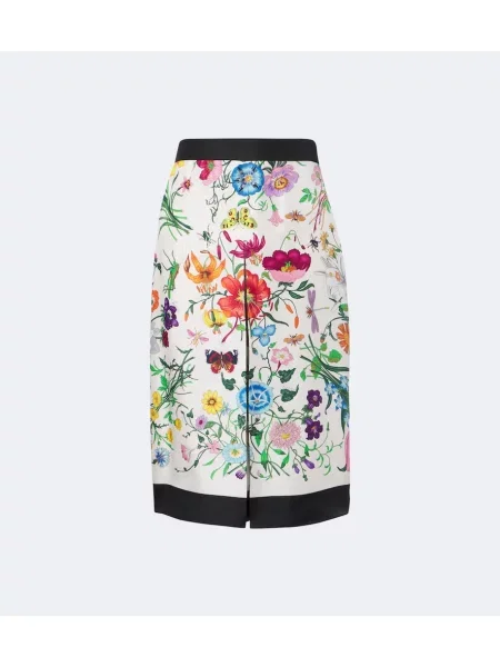 Pantaloni culottes Gucci de mătase