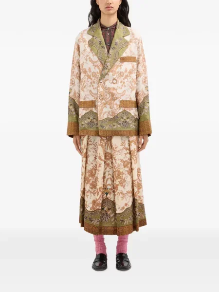 Sacou Pierre-louis Mascia de mătase cu model floral
