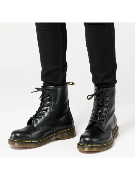 Dr. Martens Ghete cu șireturi Smooth' negru