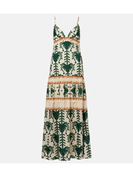 Puplin öltöny maxi ruha Johanna Ortiz zöld