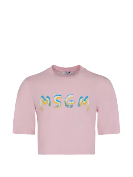 Koszulka dziecięca Msgm różowa