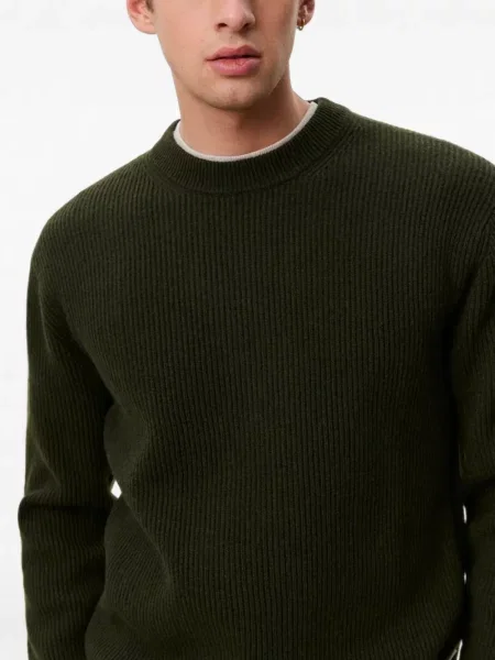 Hanorac crewneck Les Deux de lână verde