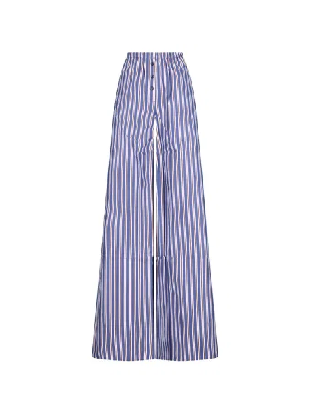 Pantaloni The Andamane de lână albastru
