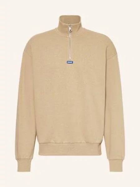 Hugo Bluza Dresowa Typu Troyer Neeler beige beżowa