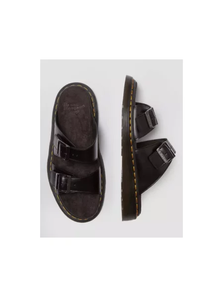 Klapki Dr. Martens skórzane czarne