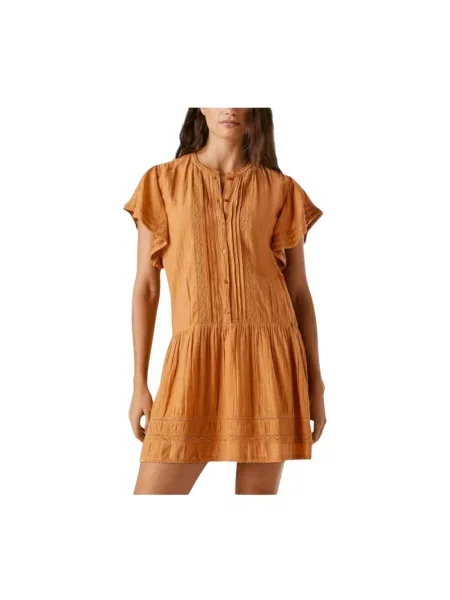 Sukienka jeansowa Pepe Jeans pomarańczowa