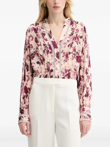Bluză Guess cu model floral din dantelă