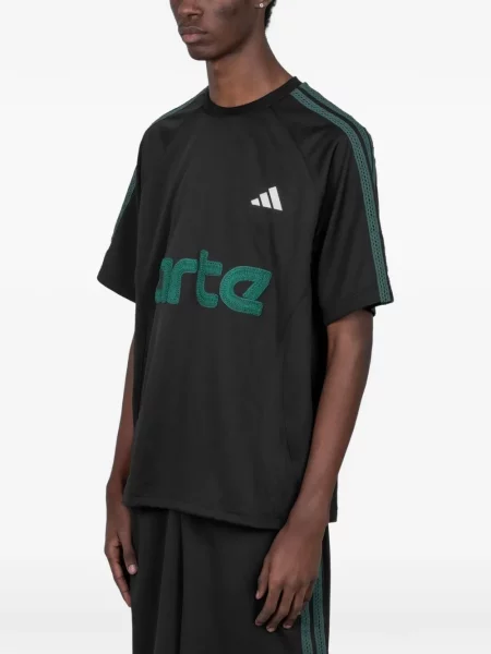Tricou Adidas cu dungi din dantelă alb