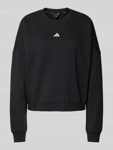 Bluza o kroju oversized z wyhaftowanym logo czarna