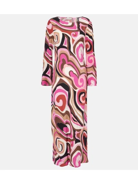 Rochie maxi Rixo cu imagine de costum roz