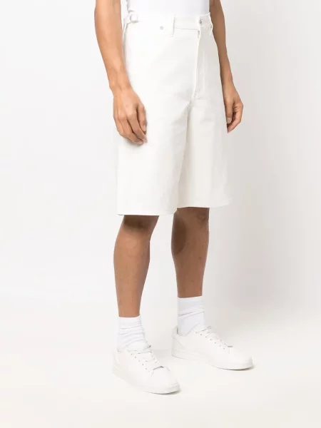 Bermudy Jil Sander s vysokým pasem bílé