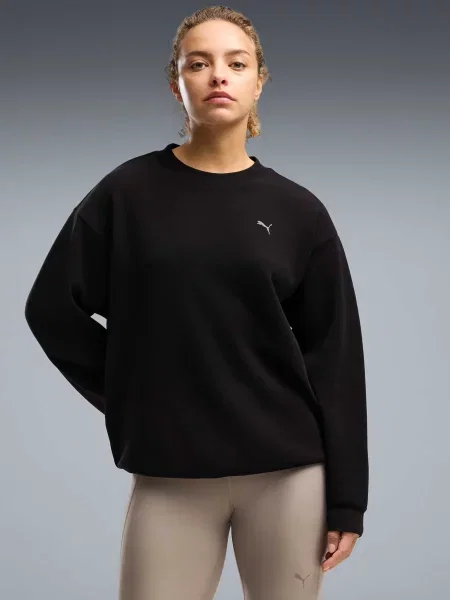 Світшот PUMA W Cloudspun Crew Neck комбінований верх чорний