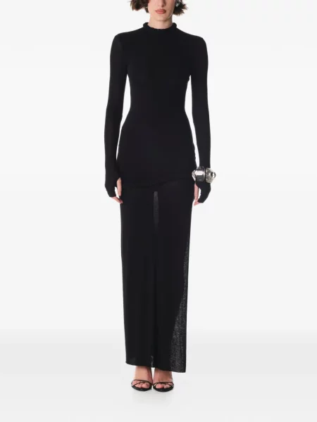 Rochie maxi Manuri de costum negru