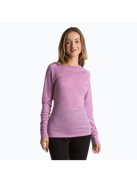 Дамски термоактивен суитшърт WOOLCANO Merino purple виолетово