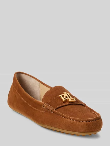 Mokasyny Lauren Ralph Lauren z logo wsuwane