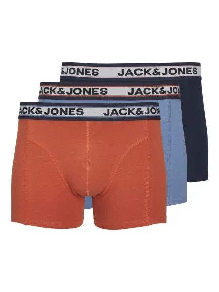 JACK & JONES Boxeri JACMarco albastru deschis / albastru închis / deschis / portocaliu închis gri