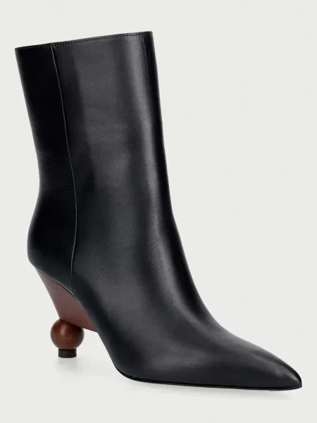 Weekend Max Mara botine pentru femei din piele negru