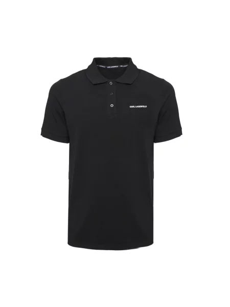 Koszulka polo Karl Lagerfeld z logo czarna