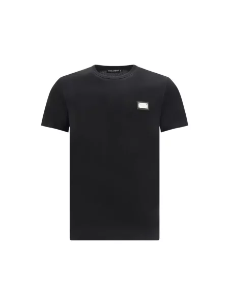 Dolce & Gabbana Koszulki Mężczyzna M Logo Plaque T-Shirt czarny