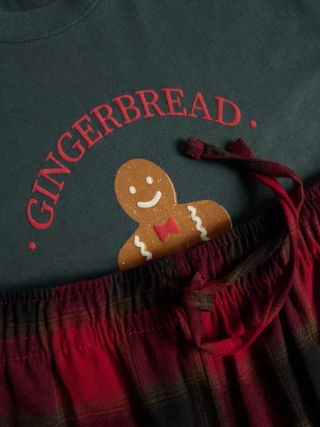 Пижама Reserved с принтом зеленая