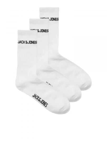 JACK & JONES Șosete sport MELVIN negru alb
