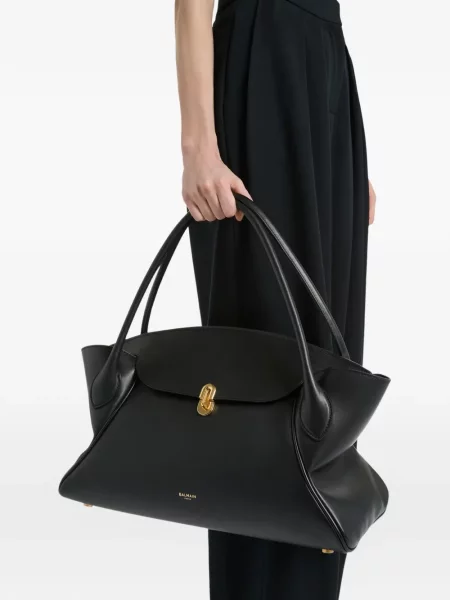 Geantă Balmain din piele negru