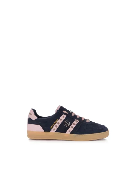 Sneakersy Philipp Plein skórzane z ćwiekami retro niebieskie