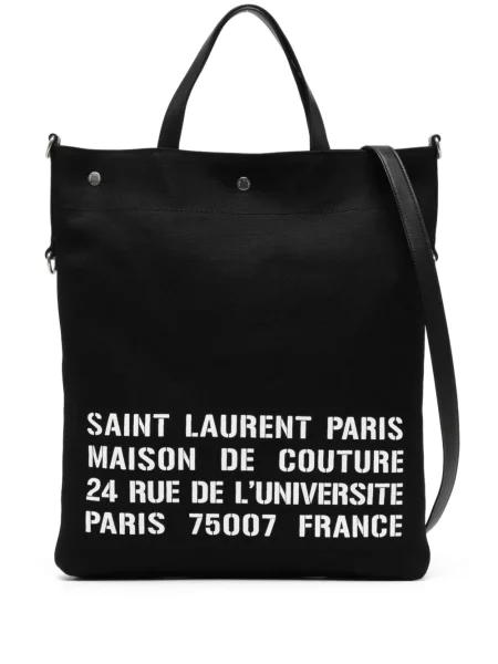 Geantă Saint Laurent din canvas negru