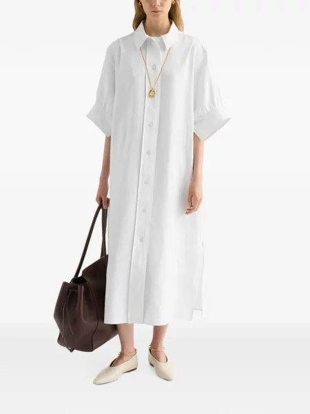 Košeľové šaty Jil Sander biela